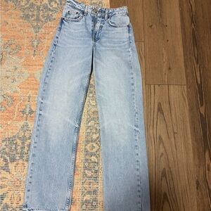 Zara Women's Light Blue Straight Leg Jeans